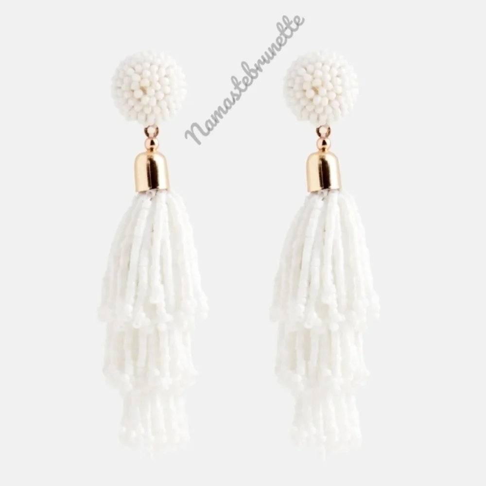 $55 Rachel Zoe Panacea Beaded Tassel Earrings